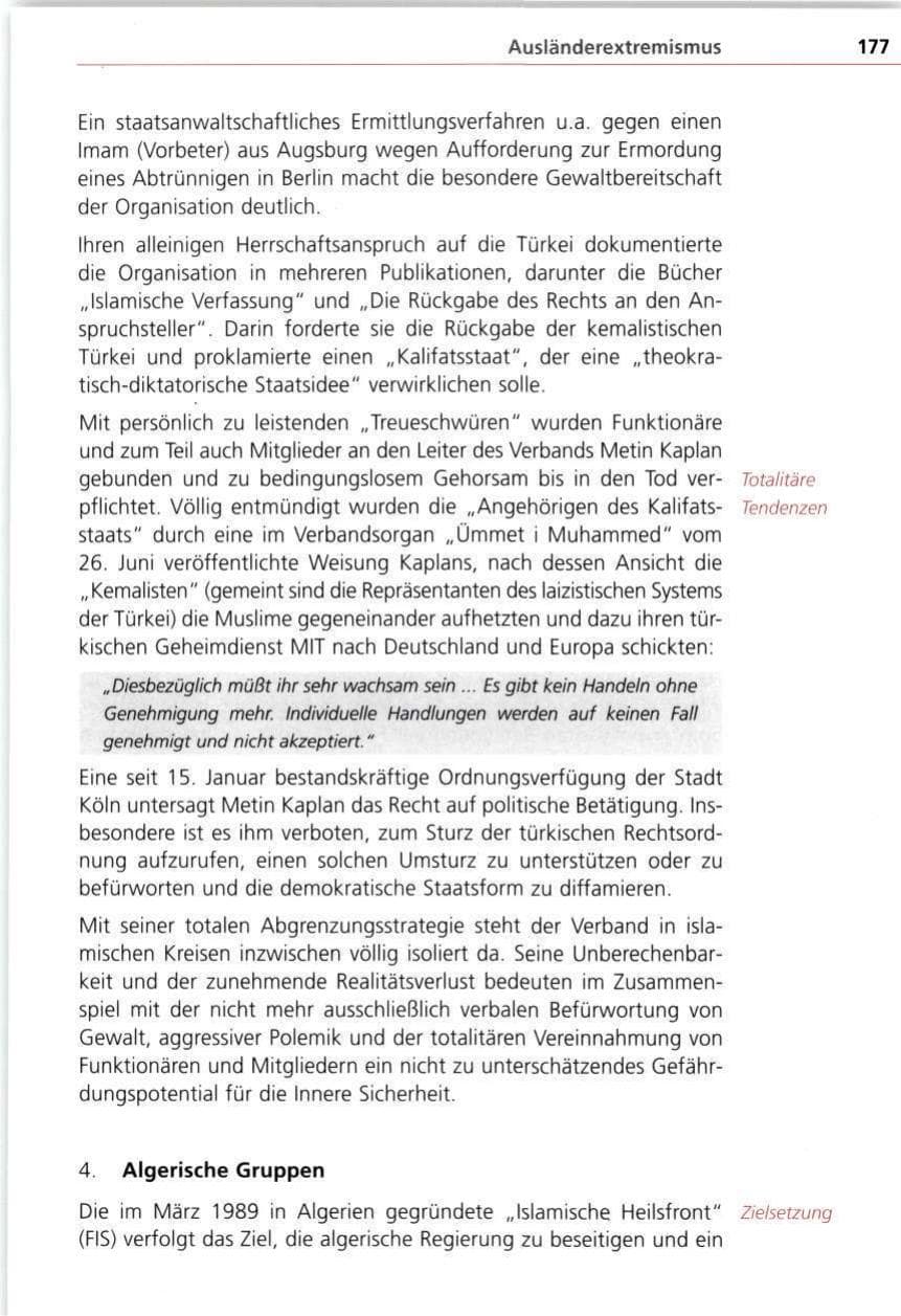 Seite 177 des Verfassungsschutzbericht 1997 Bayern