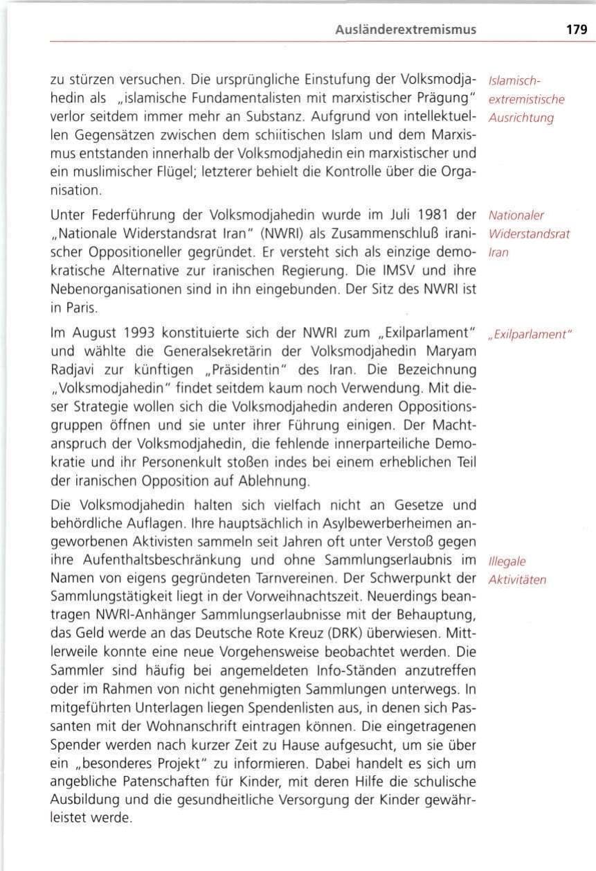 Seite 179 des Verfassungsschutzbericht 1997 Bayern