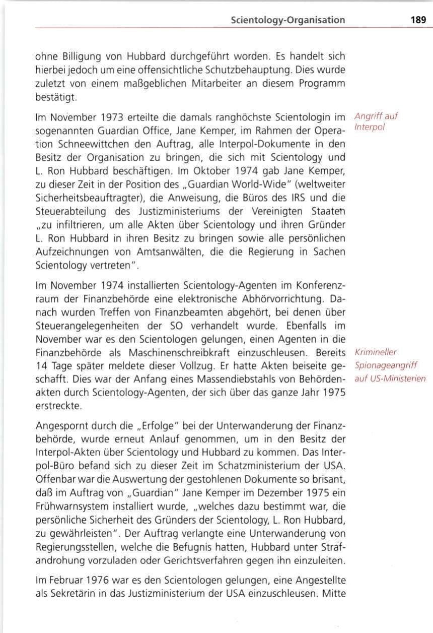 Seite 189 des Verfassungsschutzbericht 1997 Bayern