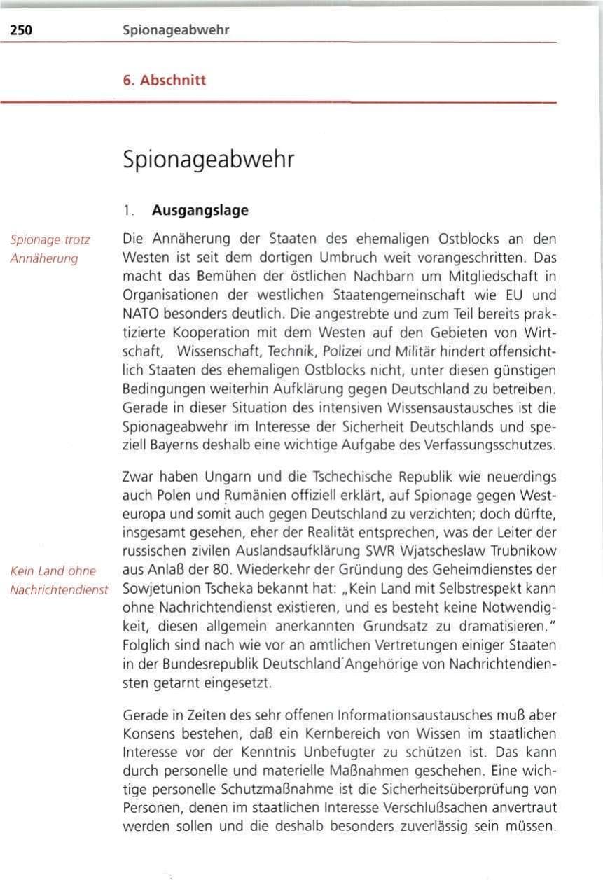 Seite 250 des Verfassungsschutzbericht 1997 Bayern
