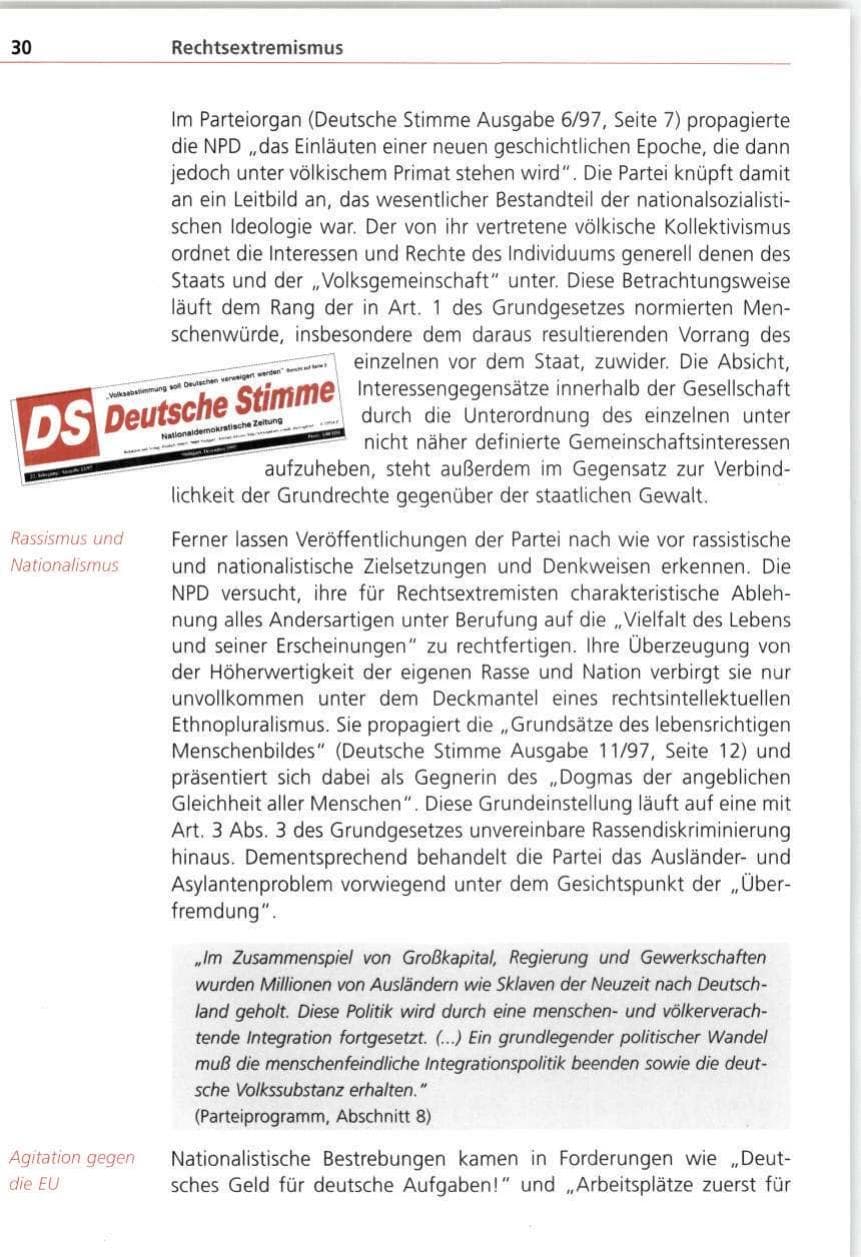 Seite 30 des Verfassungsschutzbericht 1997 Bayern
