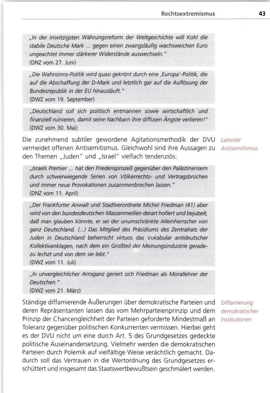 Seite 43 des Verfassungsschutzbericht 1997 Bayern