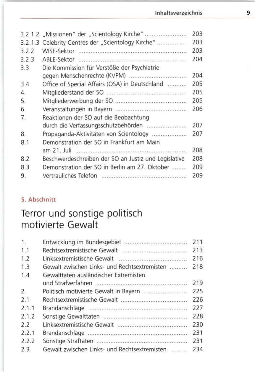 Seite 9 des Verfassungsschutzbericht 1997 Bayern