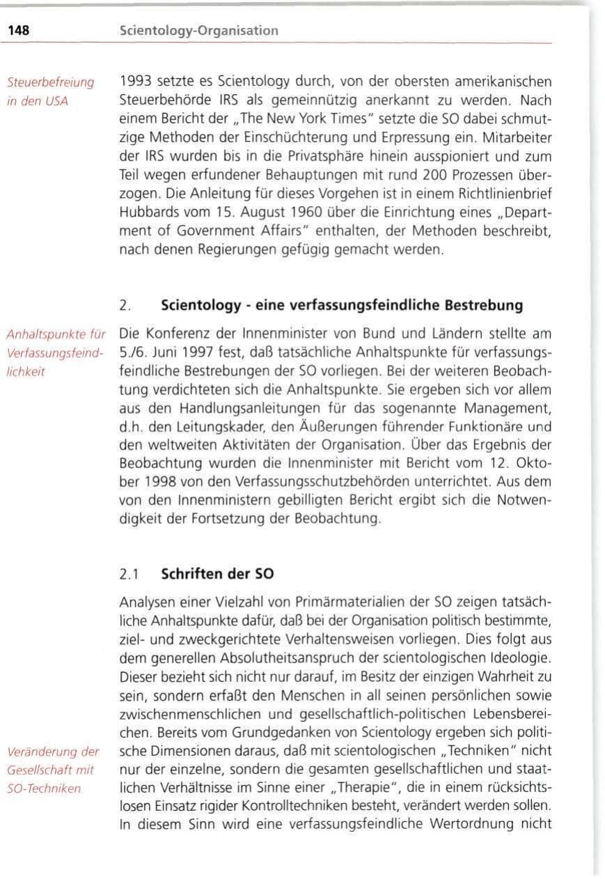 Seite 148 des Verfassungsschutzbericht 1998 Bayern