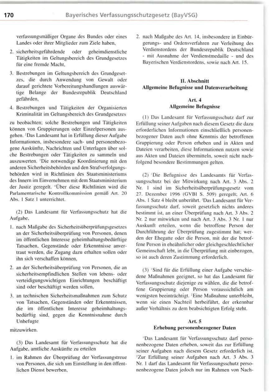 Seite 170 des Verfassungsschutzbericht 1998 Bayern