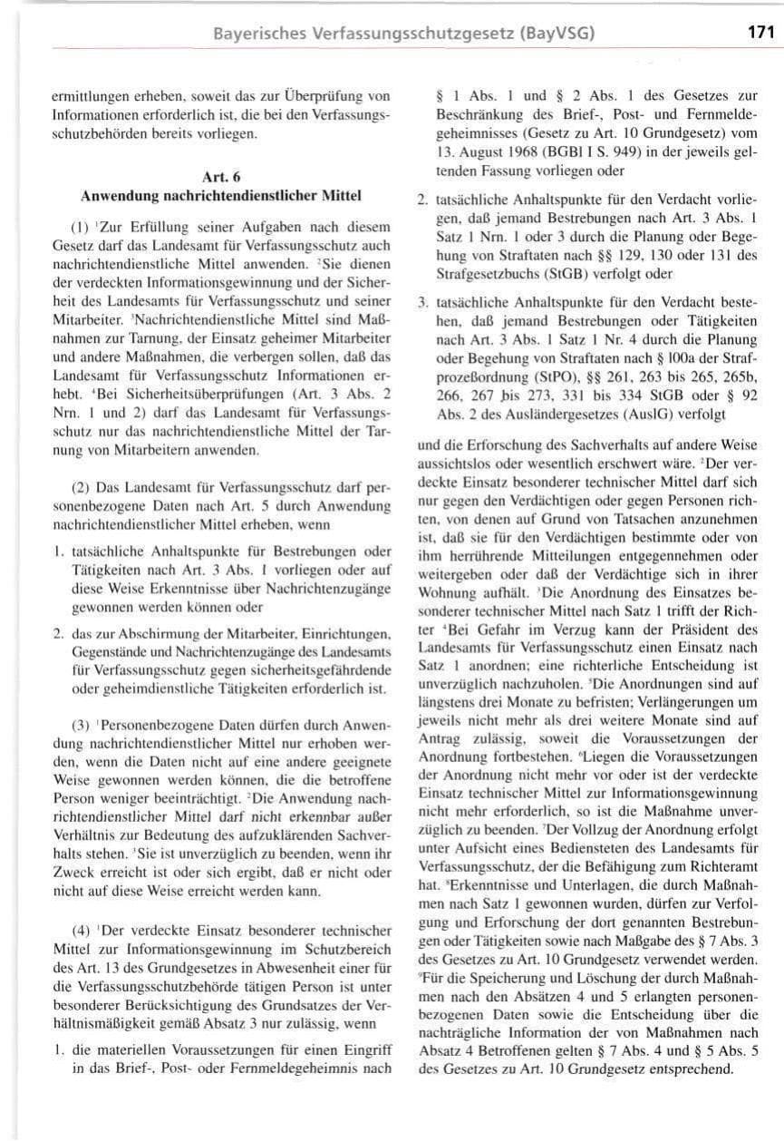 Seite 171 des Verfassungsschutzbericht 1998 Bayern