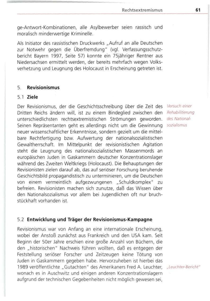 Seite 61 des Verfassungsschutzbericht 1998 Bayern