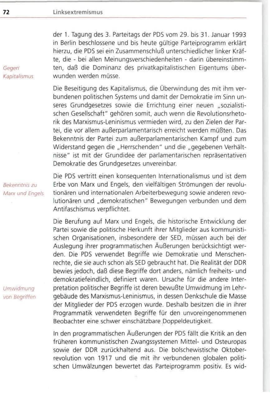 Seite 72 des Verfassungsschutzbericht 1998 Bayern