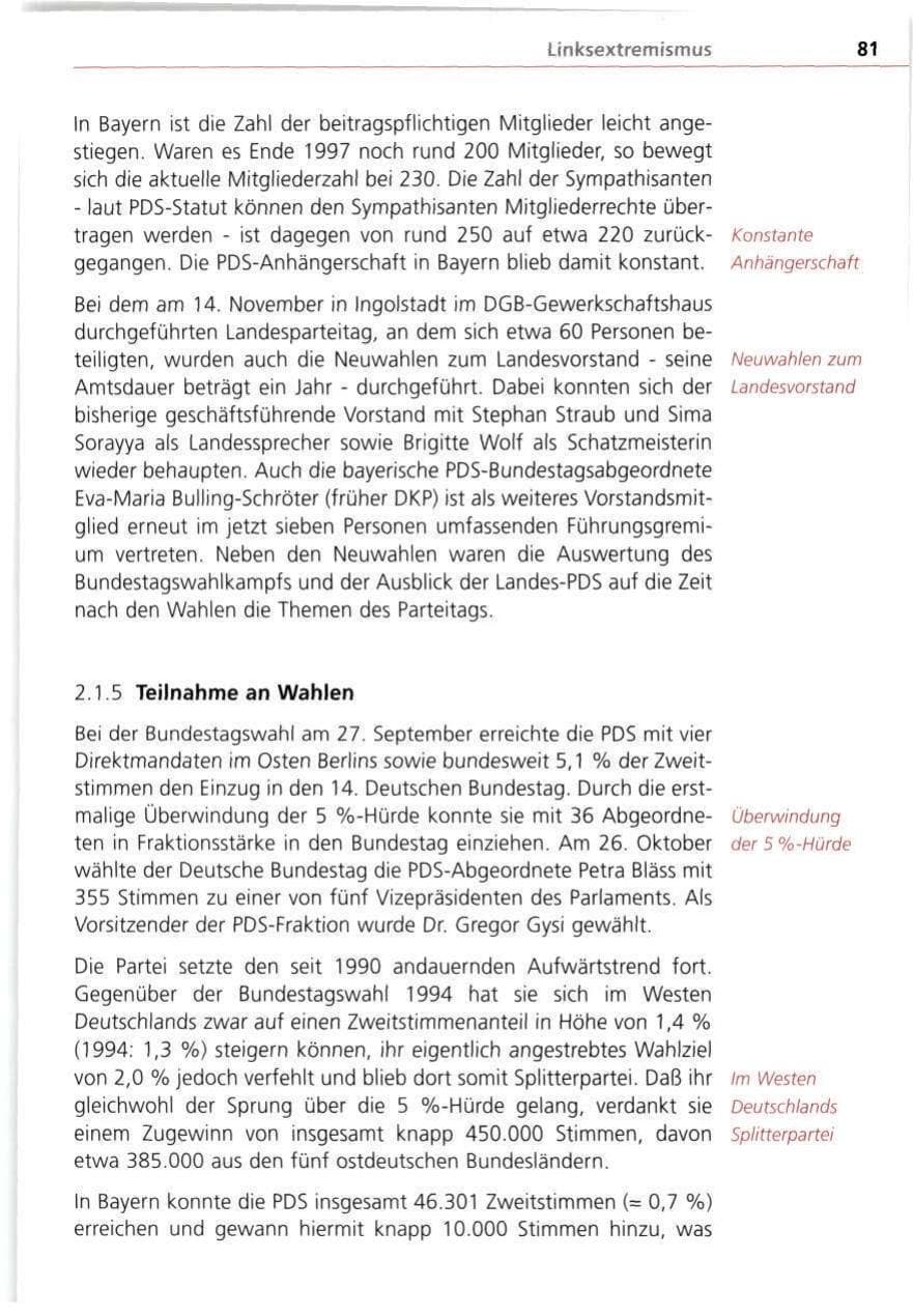 Seite 81 des Verfassungsschutzbericht 1998 Bayern