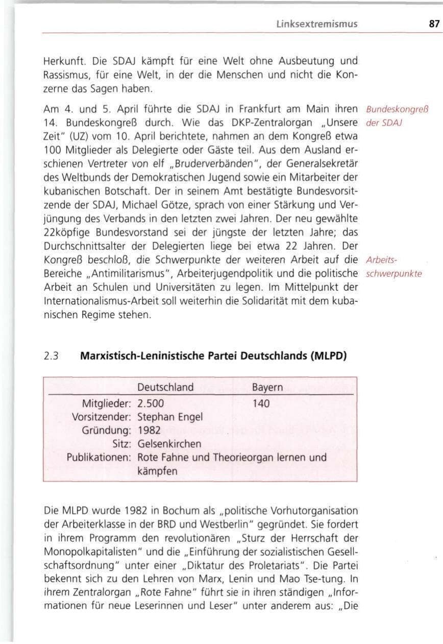 Seite 87 des Verfassungsschutzbericht 1998 Bayern