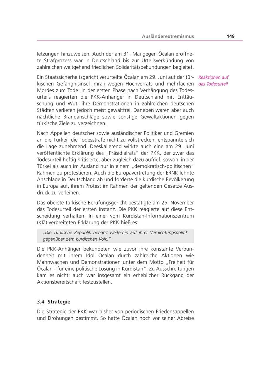 Seite 149 des Verfassungsschutzbericht 1999 Bayern