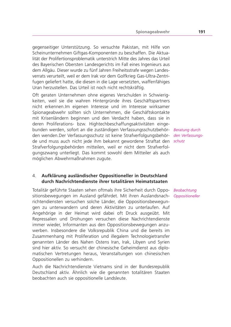 Seite 191 des Verfassungsschutzbericht 1999 Bayern