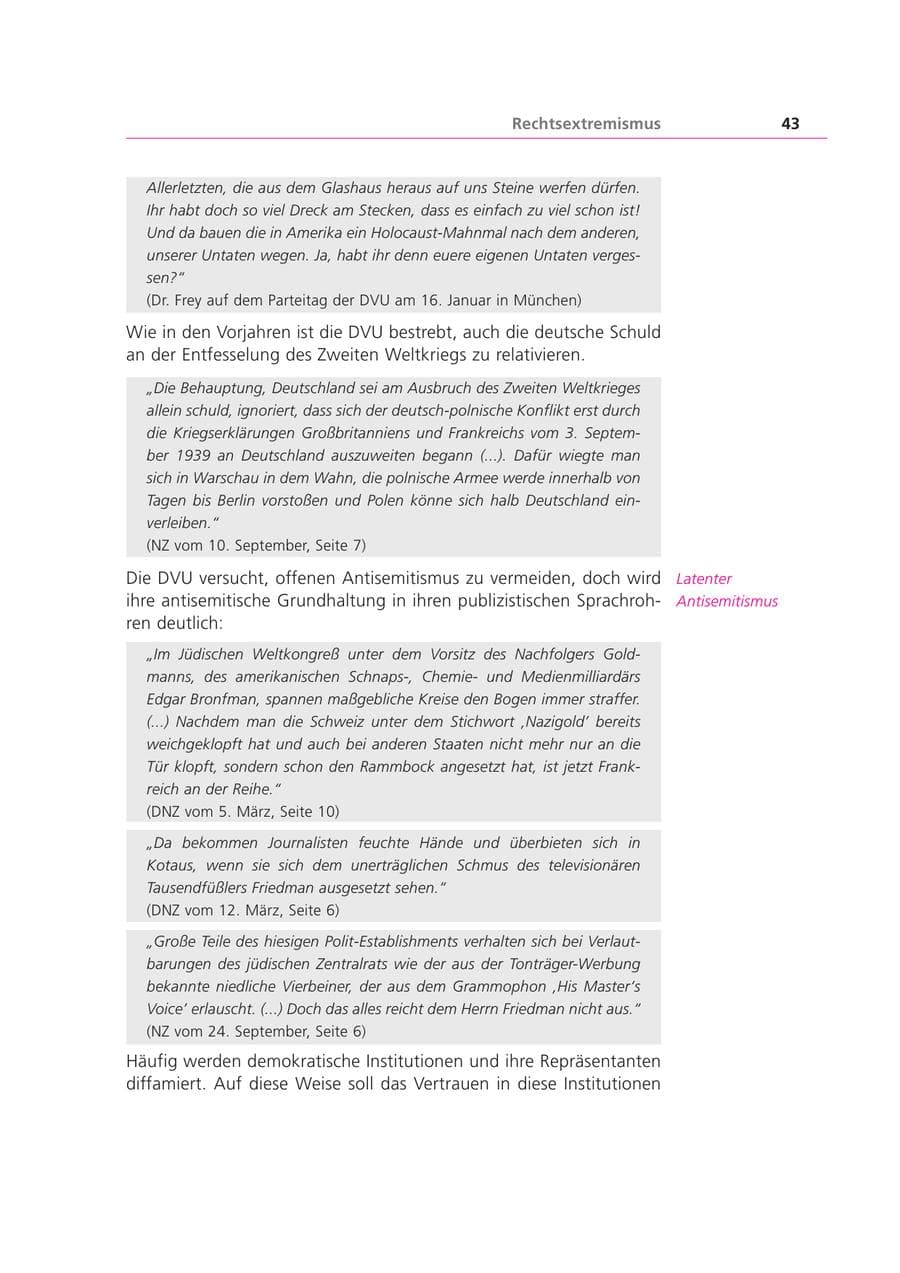 Seite 43 des Verfassungsschutzbericht 1999 Bayern