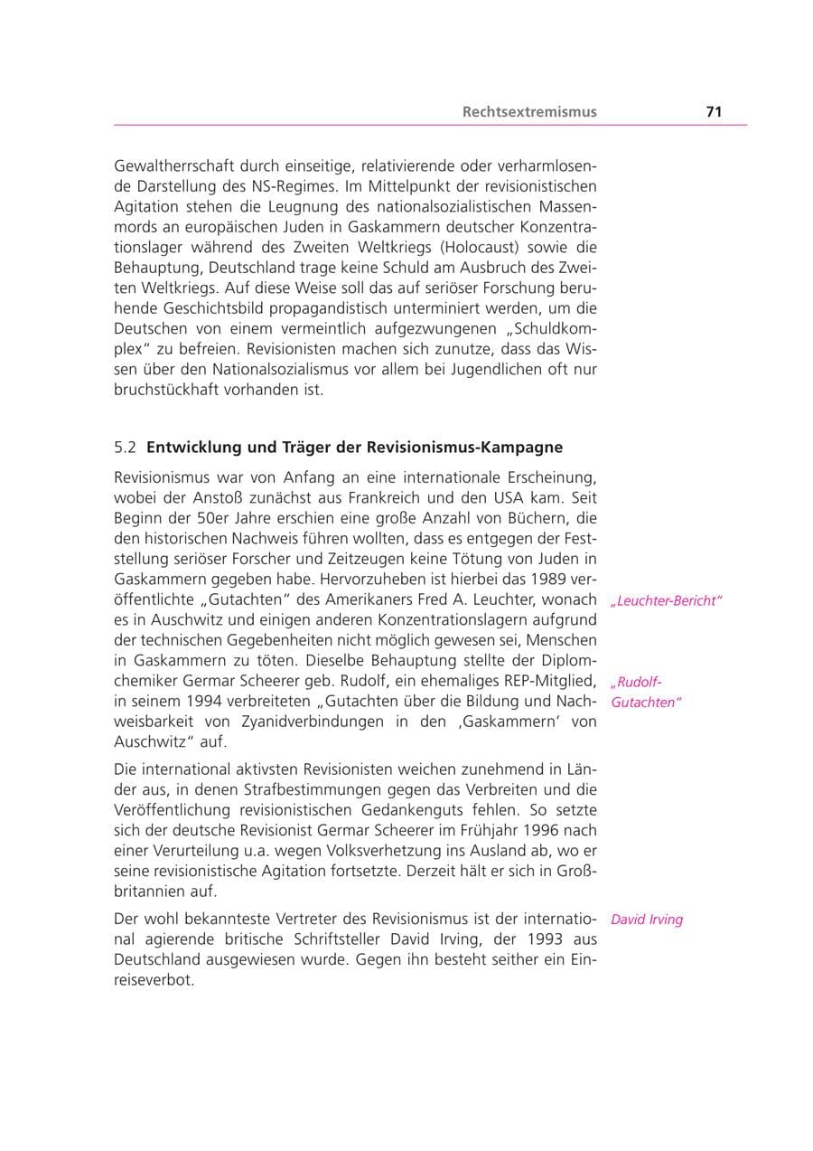 Seite 71 des Verfassungsschutzbericht 1999 Bayern