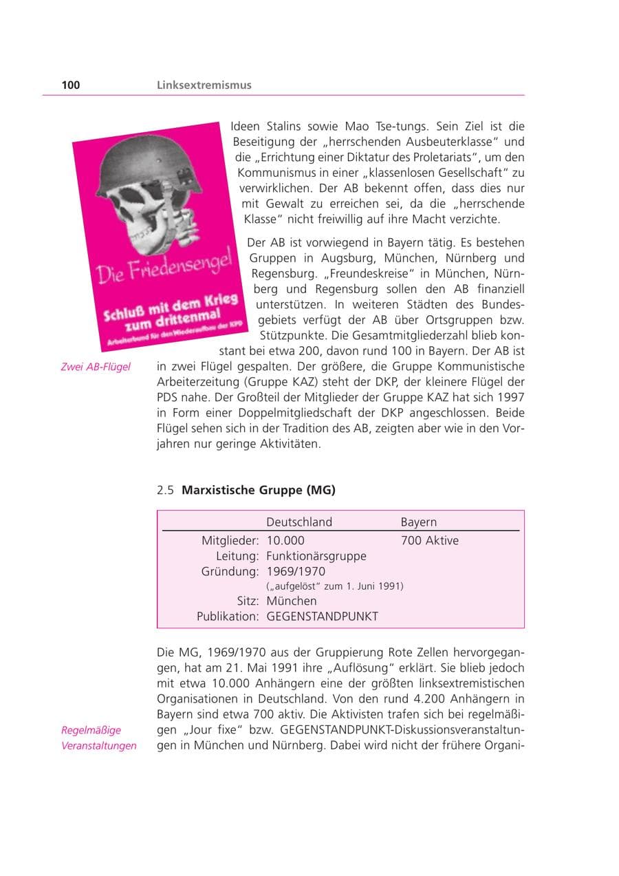 Seite 100 des Verfassungsschutzbericht 1999 Bayern