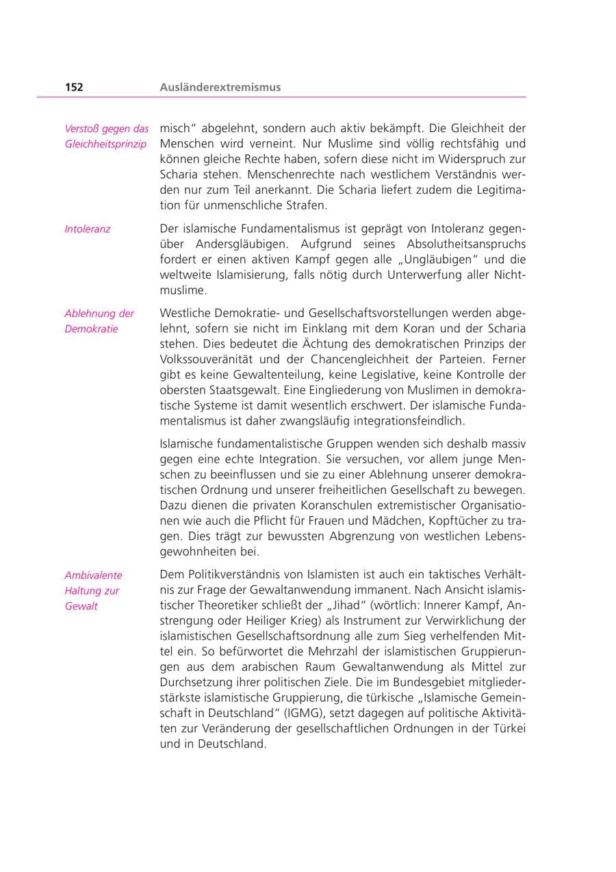 Seite 152 des Verfassungsschutzbericht 2000 Bayern