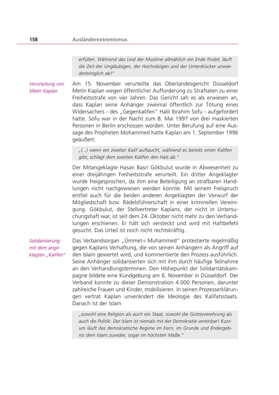 Seite 158 des Verfassungsschutzbericht 2000 Bayern