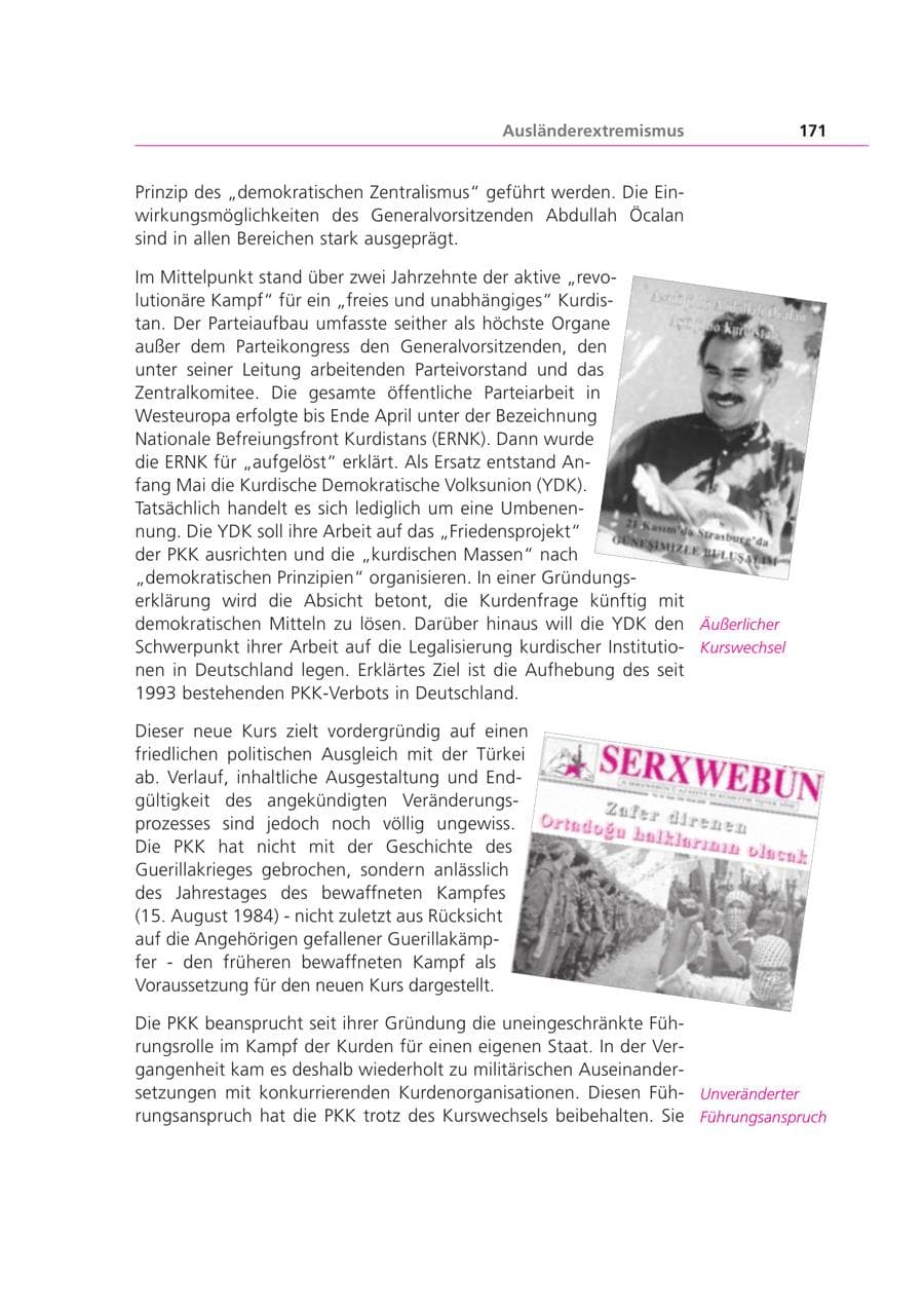 Seite 171 des Verfassungsschutzbericht 2000 Bayern