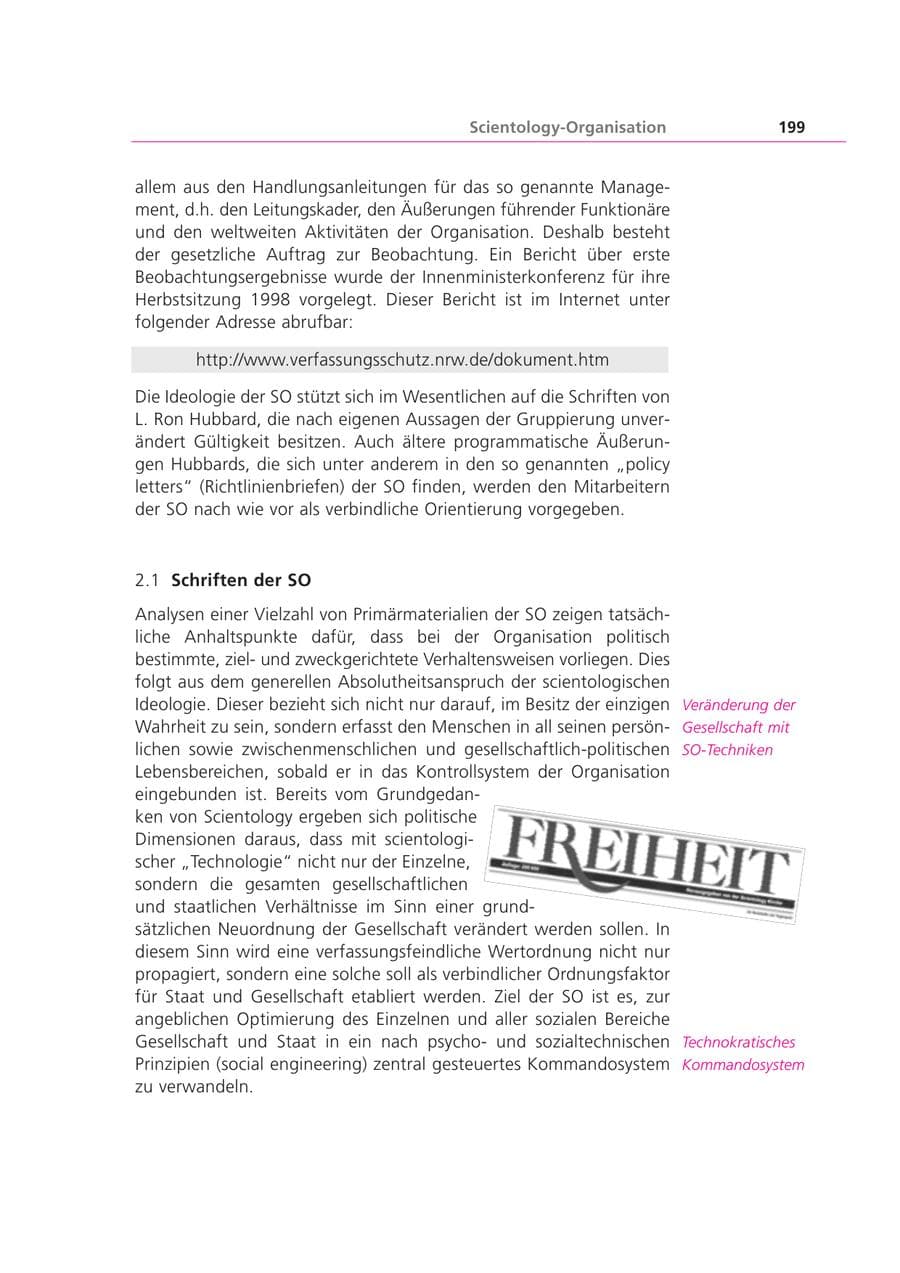 Seite 199 des Verfassungsschutzbericht 2000 Bayern