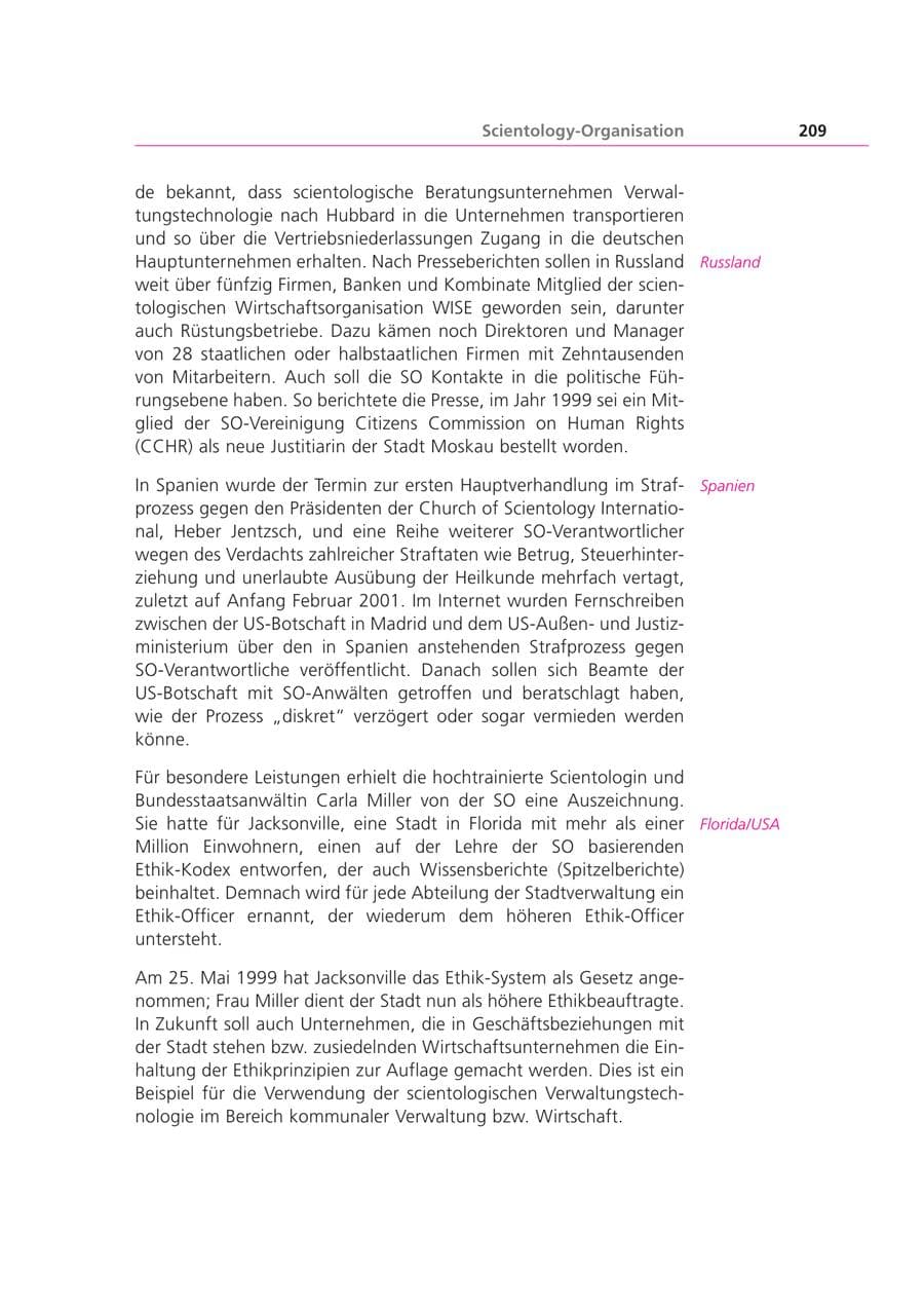 Seite 209 des Verfassungsschutzbericht 2000 Bayern