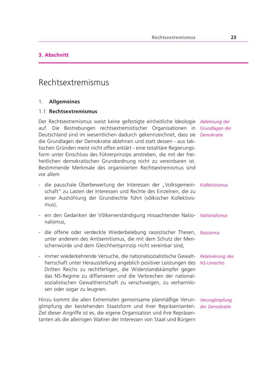 Seite 23 des Verfassungsschutzbericht 2000 Bayern