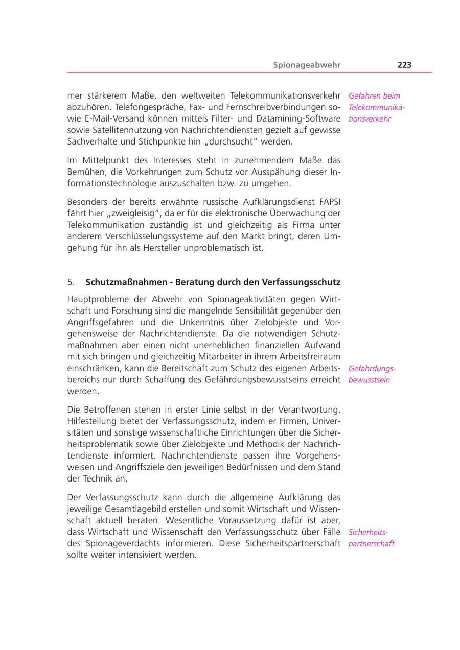 Seite 223 des Verfassungsschutzbericht 2000 Bayern