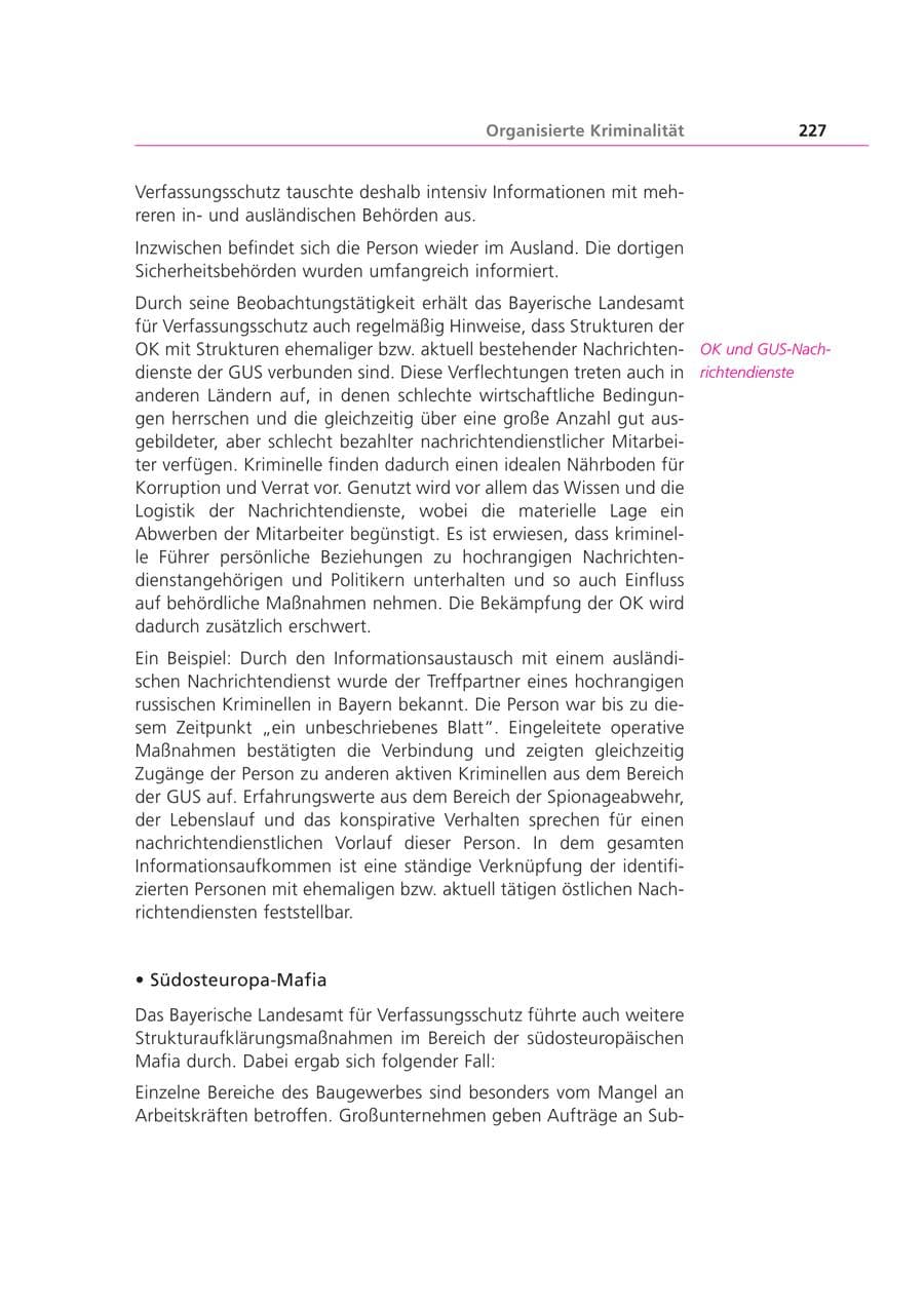 Seite 227 des Verfassungsschutzbericht 2000 Bayern