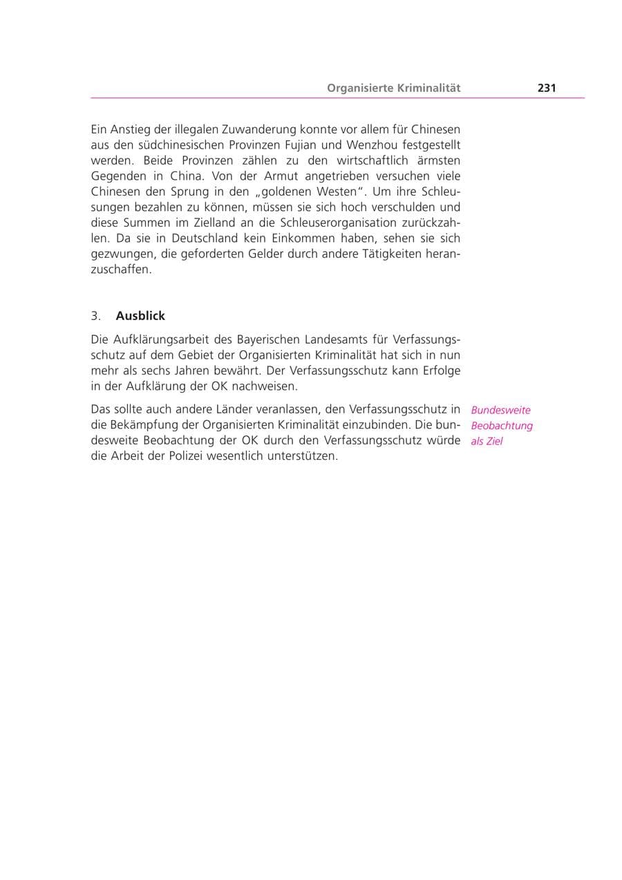 Seite 231 des Verfassungsschutzbericht 2000 Bayern