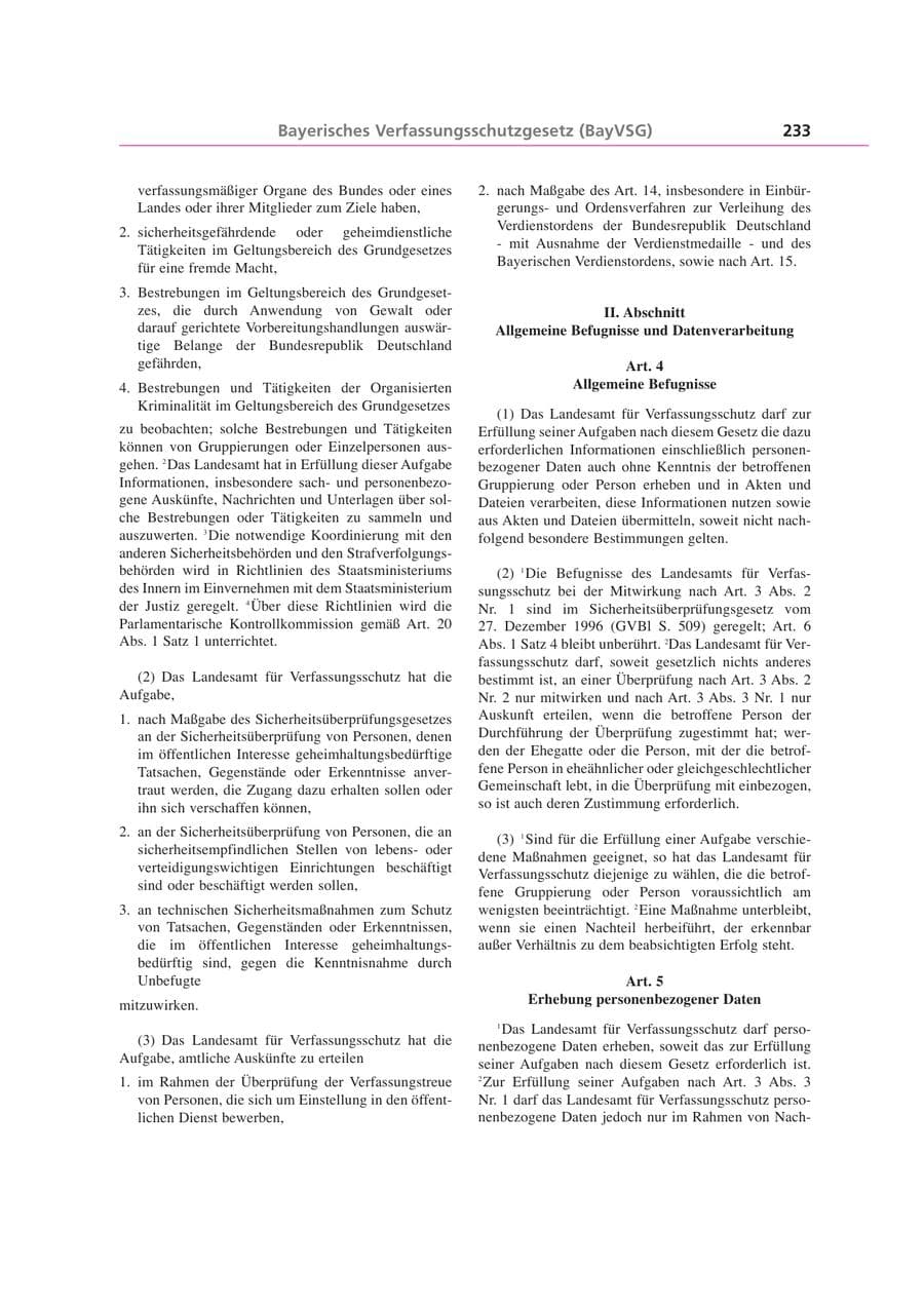 Seite 233 des Verfassungsschutzbericht 2000 Bayern