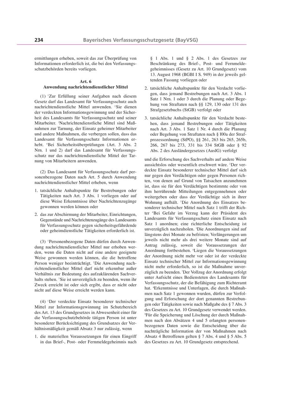 Seite 234 des Verfassungsschutzbericht 2000 Bayern