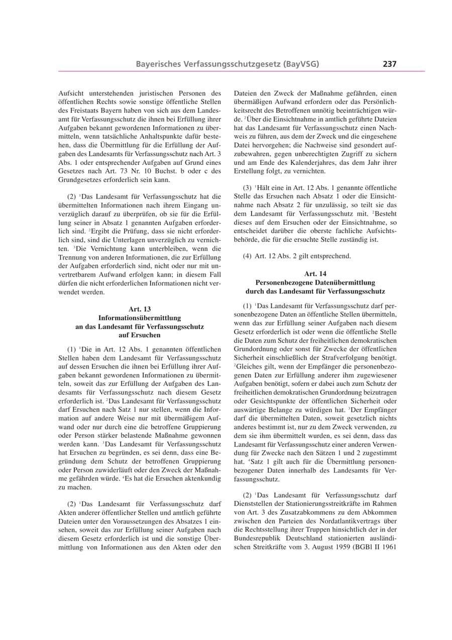 Seite 237 des Verfassungsschutzbericht 2000 Bayern