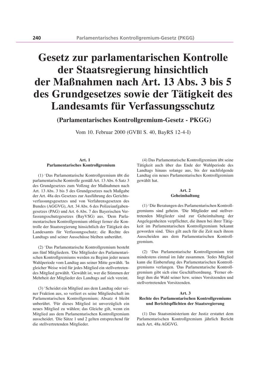 Seite 240 des Verfassungsschutzbericht 2000 Bayern