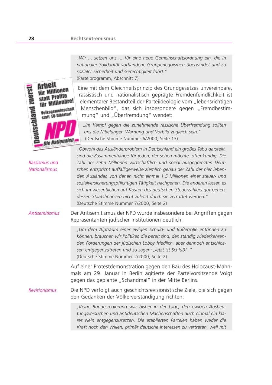Seite 28 des Verfassungsschutzbericht 2000 Bayern