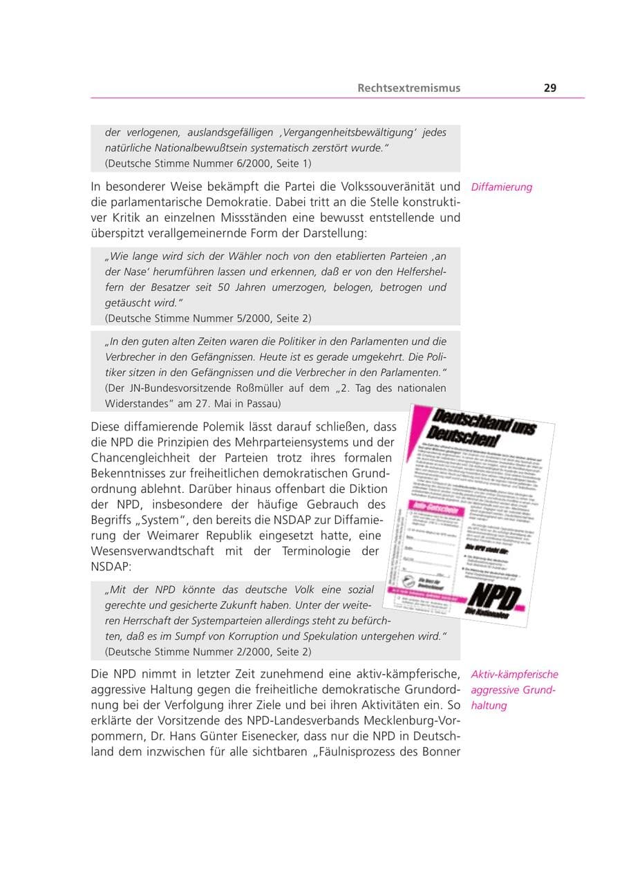 Seite 29 des Verfassungsschutzbericht 2000 Bayern