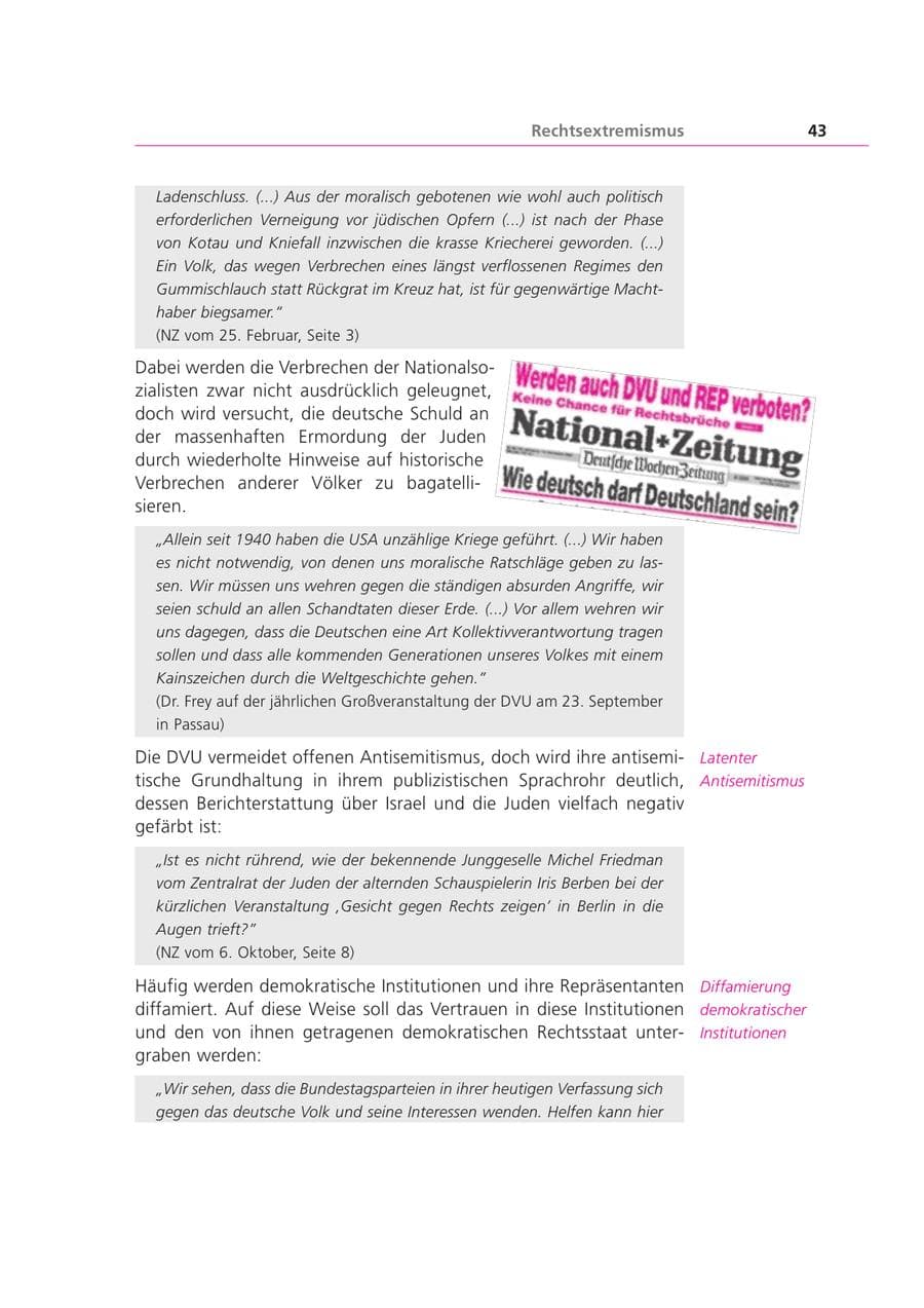 Seite 43 des Verfassungsschutzbericht 2000 Bayern