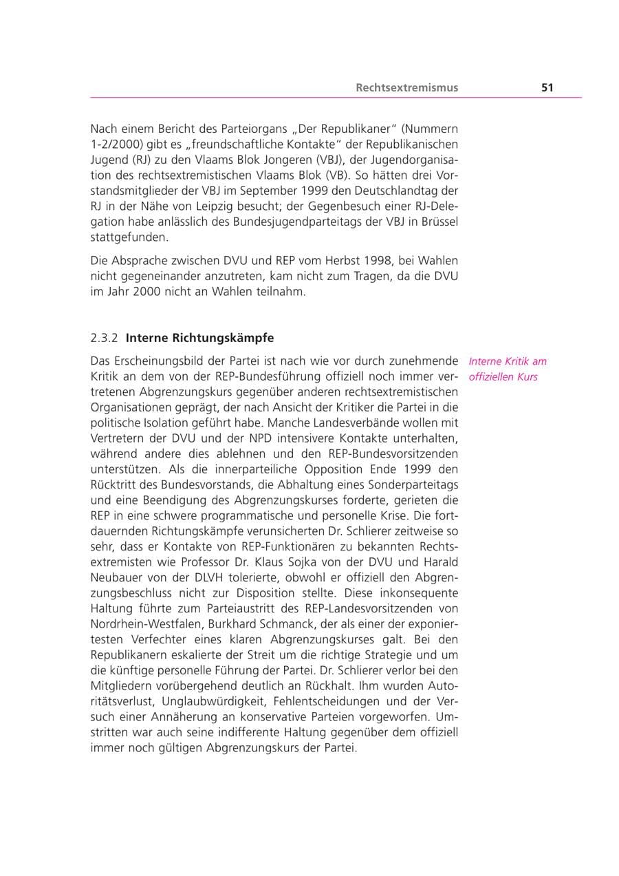 Seite 51 des Verfassungsschutzbericht 2000 Bayern