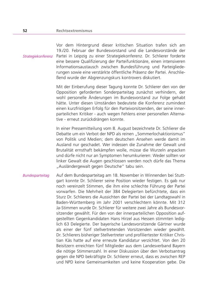 Seite 52 des Verfassungsschutzbericht 2000 Bayern