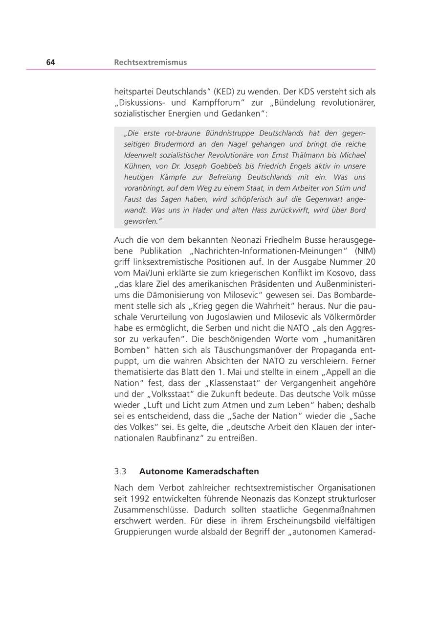 Seite 64 des Verfassungsschutzbericht 2000 Bayern