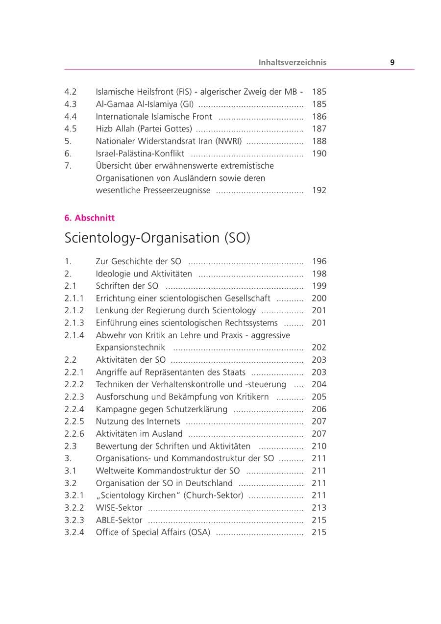 Seite 9 des Verfassungsschutzbericht 2000 Bayern