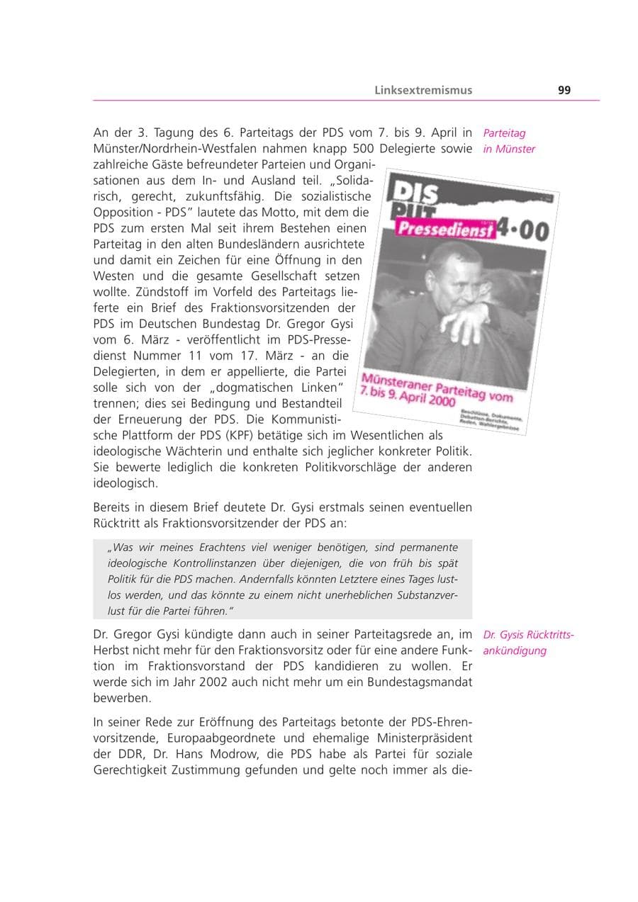 Seite 99 des Verfassungsschutzbericht 2000 Bayern