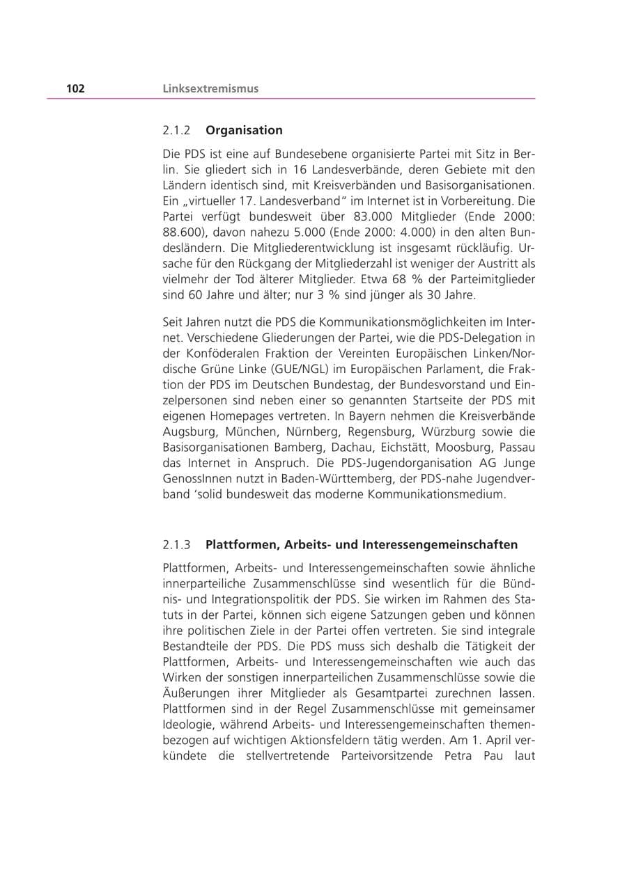 Seite 103 des Verfassungsschutzbericht 2001 Bayern