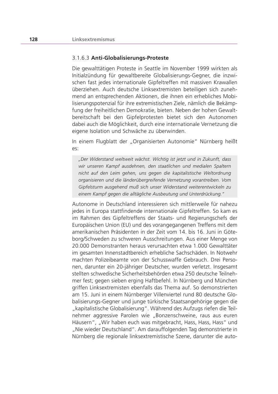 Seite 129 des Verfassungsschutzbericht 2001 Bayern