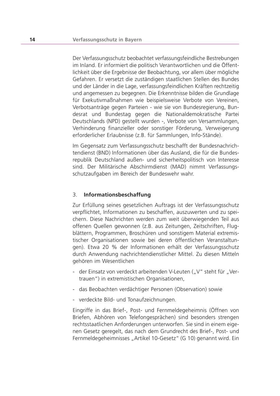 Seite 15 des Verfassungsschutzbericht 2001 Bayern