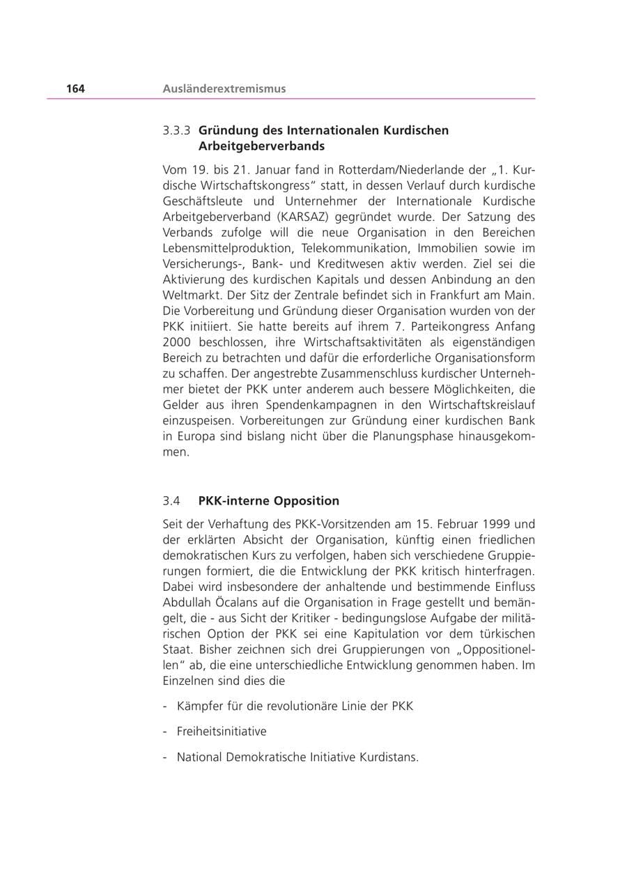 Seite 165 des Verfassungsschutzbericht 2001 Bayern