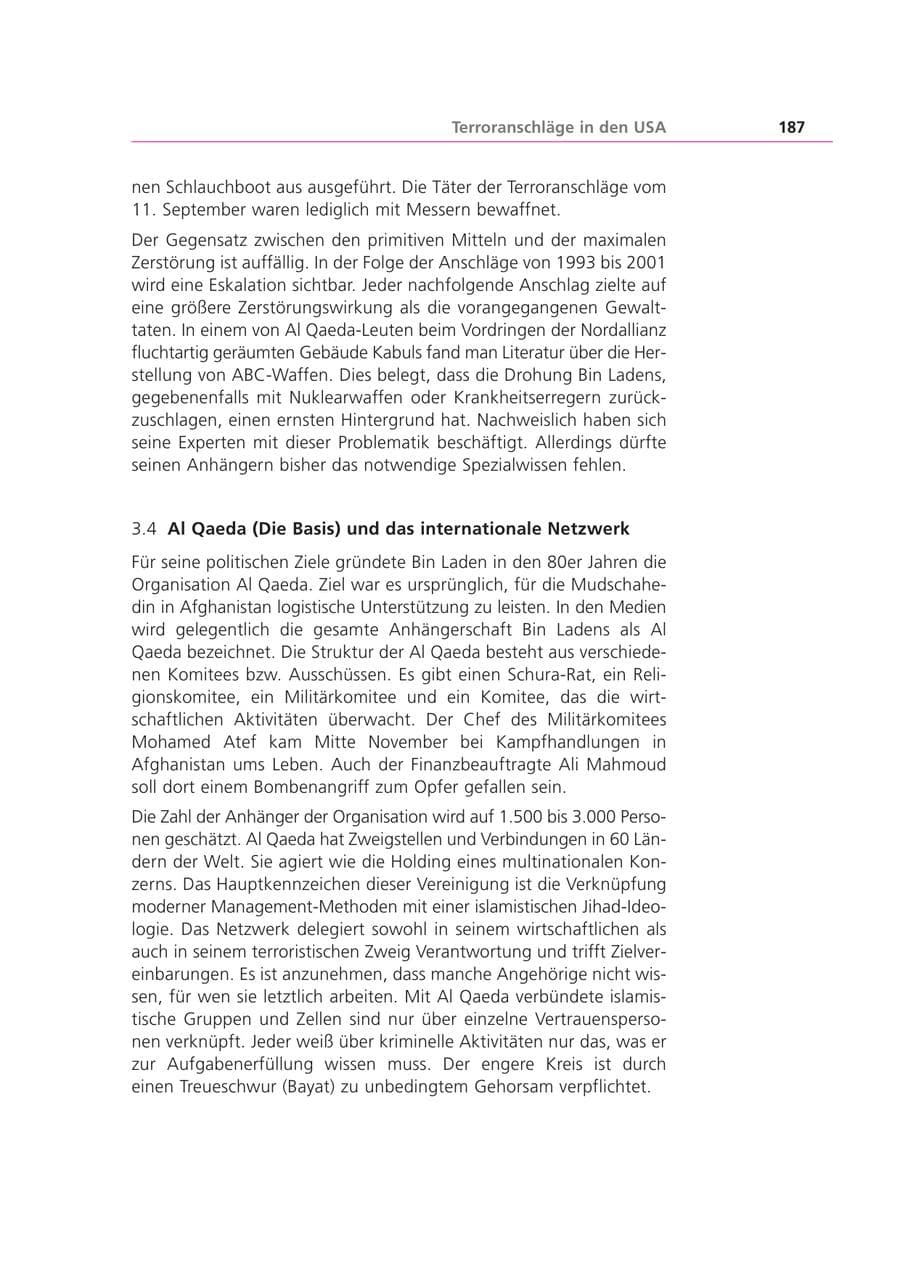 Seite 188 des Verfassungsschutzbericht 2001 Bayern