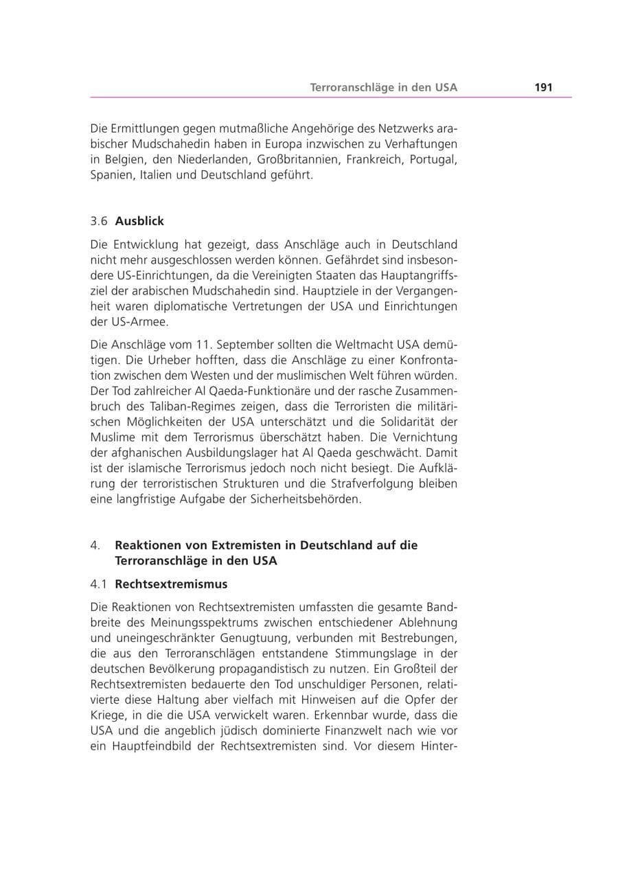 Seite 192 des Verfassungsschutzbericht 2001 Bayern