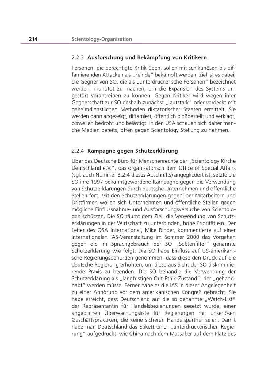 Seite 215 des Verfassungsschutzbericht 2001 Bayern