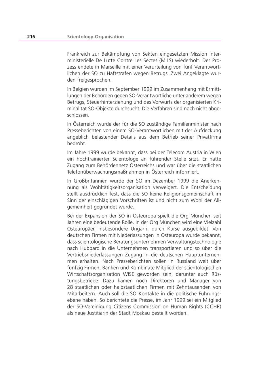 Seite 217 des Verfassungsschutzbericht 2001 Bayern