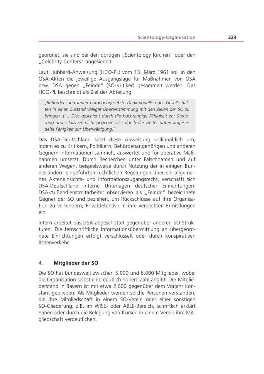 Seite 224 des Verfassungsschutzbericht 2001 Bayern