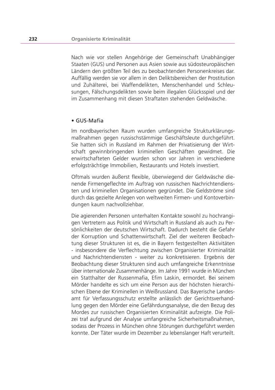 Seite 233 des Verfassungsschutzbericht 2001 Bayern